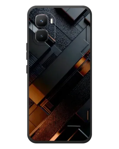 Чехол для Infinix GT 50 Pro с картинкой «Черные геометрические блоки»