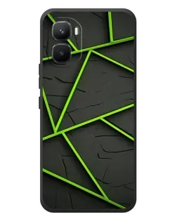 Чехол для Infinix GT 50 Pro с картинкой «Зеленые геометрические линии»