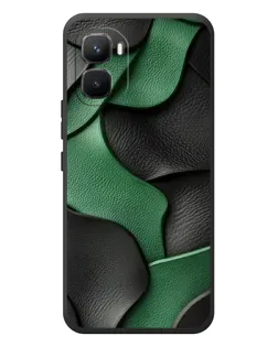 Чехол для Infinix GT 50 Pro с картинкой «Зеленые кожаные волны»