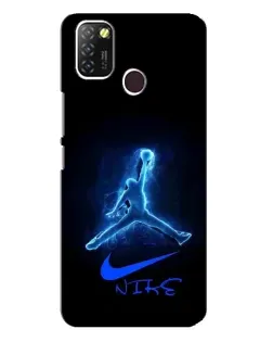 Чехол для Infinix Hot 10 Lite с картинкой «Jordan Neon Blue»