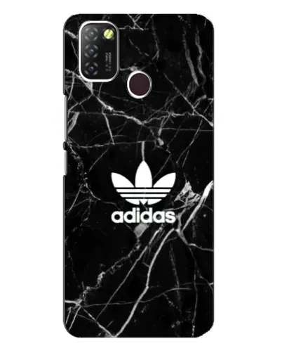 Чехол для Infinix Hot 10 Lite с картинкой «Белый мрамор Adidas»