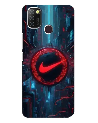 Чехол для Infinix Hot 10 Lite с картинкой «Техногенный стиль Nike»
