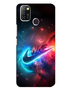 Чехол для Infinix Hot 10 Lite с картинкой «Огненный логотип Nike»