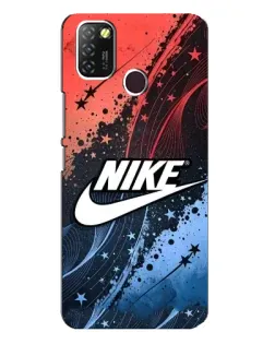 Чехол для Infinix Hot 10 Lite с картинкой «Градиентный принт Найк»