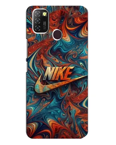 Чехол для Infinix Hot 10 Lite с картинкой «Nike в абстракции»