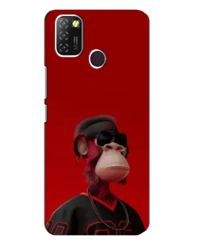 Чехол для Infinix Hot 10 Lite с картинкой «Bored Ape в красном»