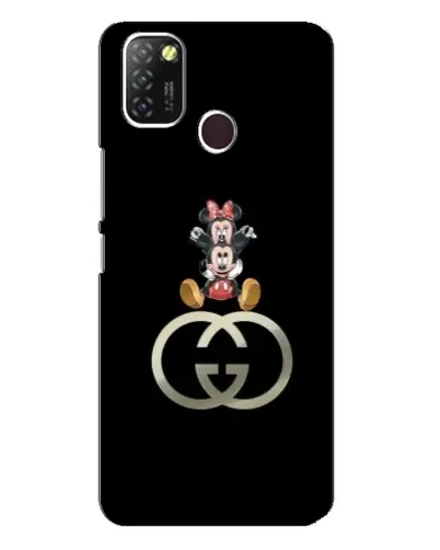 Чехол для Infinix Hot 10 Lite с картинкой «Минни Маус на лого»