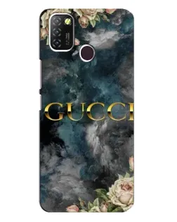 Чехол для Infinix Hot 10 Lite с картинкой «Абстрактные цветы Gucci»