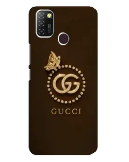 Чехол для Infinix Hot 10 Lite с картинкой «Gucci — золотая бабочка»