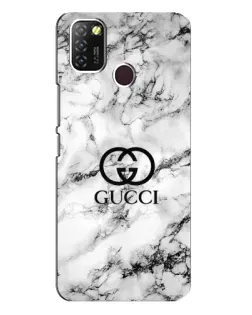 Чехол для Infinix Hot 10 Lite с картинкой «Gucci — мраморный шик»