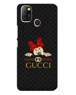 Чехол для Infinix Hot 10 Lite с картинкой «Минни Маус Gucci — черный»