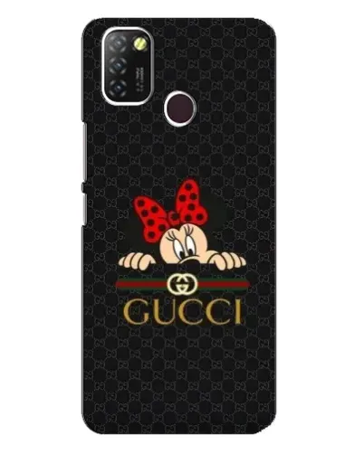 Чехол для Infinix Hot 10 Lite с картинкой «Минни Маус Gucci — черный»