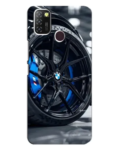 Чехол для Infinix Hot 10 Lite с картинкой «Колесо BMW вблизи»