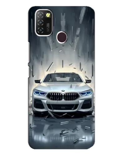 Чехол для Infinix Hot 10 Lite с картинкой «BMW в свете фар»