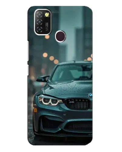 Чехол для Infinix Hot 10 Lite с картинкой «BMW в огнях города»