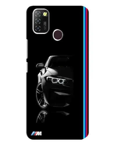Чехол для Infinix Hot 10 Lite с картинкой «Силуэт BMW в темноте»
