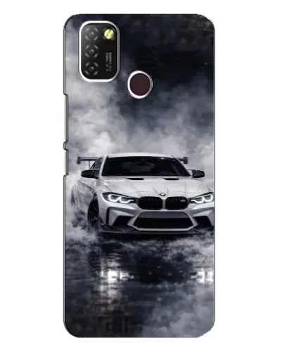 Чехол для Infinix Hot 10 Lite с картинкой «BMW сквозь туман»