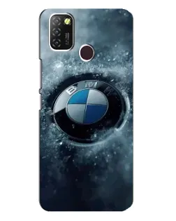 Чехол для Infinix Hot 10 Lite с картинкой «Логотип BMW — лед»