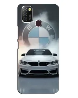 Чехол для Infinix Hot 10 Lite с картинкой «BMW в белом дыму»