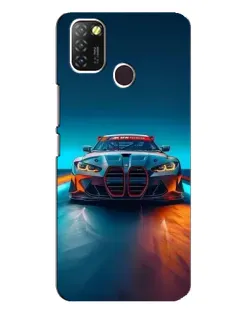 Чехол для Infinix Hot 10 Lite с картинкой «BMW — огни неона»
