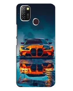 Чехол для Infinix Hot 10 Lite с картинкой «BMW — золотая эмблема»