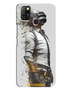 Чехол для Infinix Hot 10 Lite с картинкой «PUBG — боец в пыли»