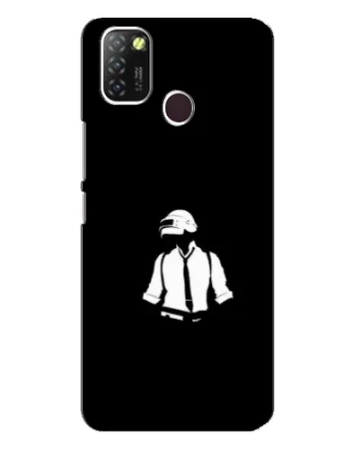 Чехол для Infinix Hot 10 Lite с картинкой «PUBG — белый шлем»