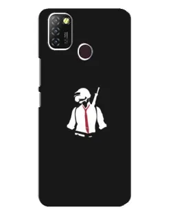 Чехол для Infinix Hot 10 Lite с картинкой «PUBG — силуэт воина»
