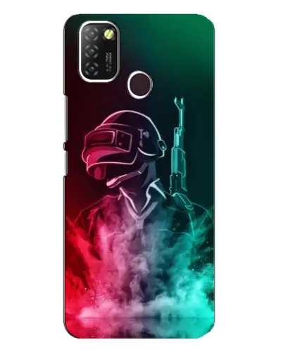 Чехол для Infinix Hot 10 Lite с картинкой «PUBG — огненный воин»