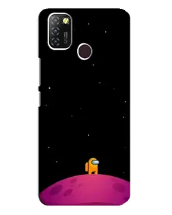 Чехол для Infinix Hot 10 Lite с картинкой «Одинокий герой на планете»