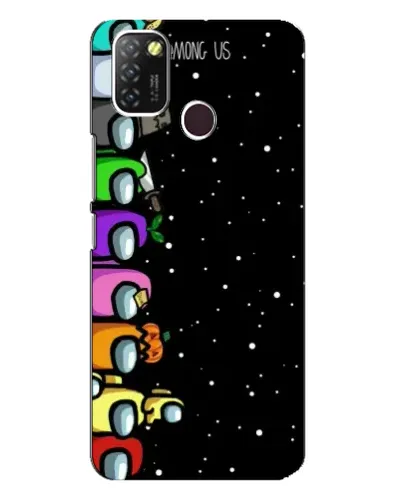 Чехол для Infinix Hot 10 Lite с картинкой «Команда Among Us»