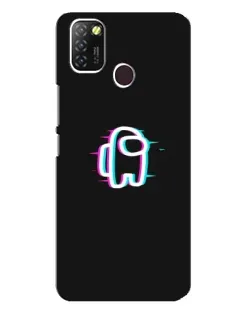 Чехол для Infinix Hot 10 Lite с картинкой «Among Us неон»