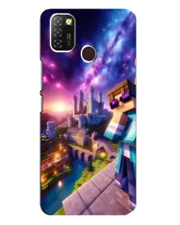 Чехол для Infinix Hot 10 Lite с картинкой «Стив и космос»