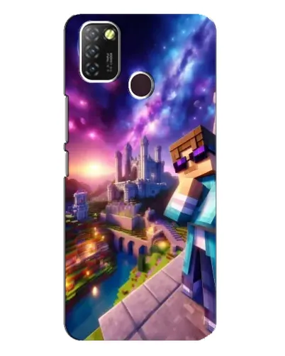 Чехол для Infinix Hot 10 Lite с картинкой «Стив и космос» Чехол для Infinix Hot 10 Lite с картинкой «Стив и космос»