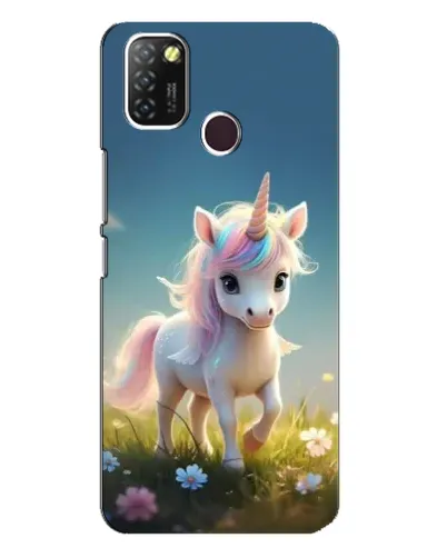 Чехол для Infinix Hot 10 Lite с картинкой «Единорог на поляне»