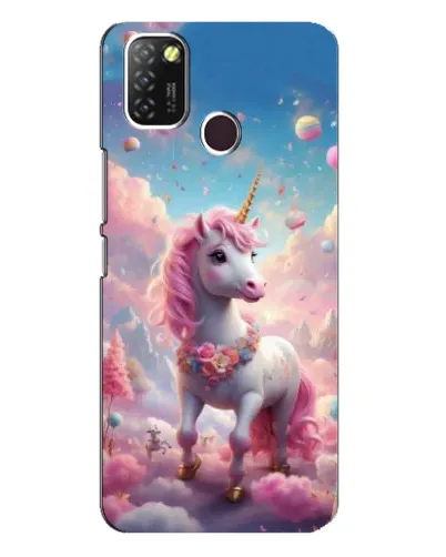 Чехол для Infinix Hot 10 Lite с картинкой «Единорог среди облаков»