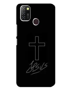 Чохол для Infinix Hot 10 Lite з картинкою «Графічний хрест Jesus»