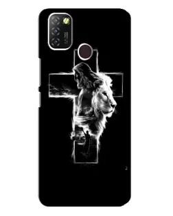 Чохол для Infinix Hot 10 Lite з картинкою «Сяючий хрест Jesus»