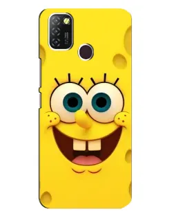 Чехол для Infinix Hot 10 Lite с картинкой «Губка Боб улыбка»