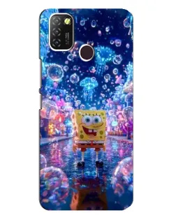 Чехол для Infinix Hot 10 Lite с картинкой «Неоновый океан»