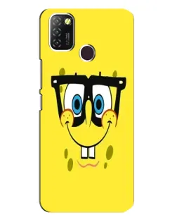 Чехол для Infinix Hot 10 Lite с картинкой «Минималистичный Спанч Боб»