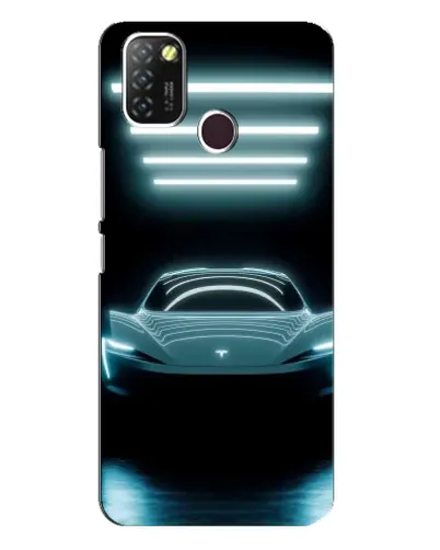 Чехол для Infinix Hot 10 Lite с картинкой «Tesla в неоне» Чехол для Infinix Hot 10 Lite с картинкой «Tesla в неоне»