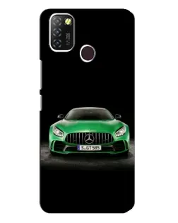 Чехол для Infinix Hot 10 Lite с картинкой «Mercedes — неоновый лого»