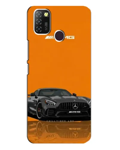 Чехол для Infinix Hot 10 Lite с картинкой «Оранжевый Mercedes AMG»
