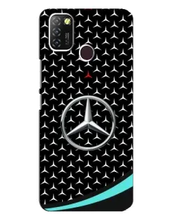 Чехол для Infinix Hot 10 Lite с картинкой «Mercedes — бирюзовый акцент»