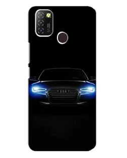 Чехол для Infinix Hot 10 Lite с картинкой «Audi в неоне»
