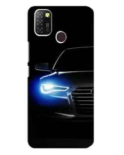 Чехол для Infinix Hot 10 Lite с картинкой «Неоновый взгляд Audi»