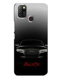 Чехол для Infinix Hot 10 Lite с картинкой «Audi — градиентный контур»