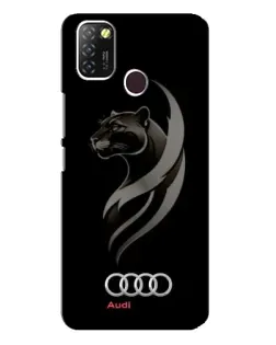 Чехол для Infinix Hot 10 Lite с картинкой «Графика — пантера и Audi»