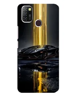 Чехол для Infinix Hot 10 Lite с картинкой «Ночной Lamborghini драйв»